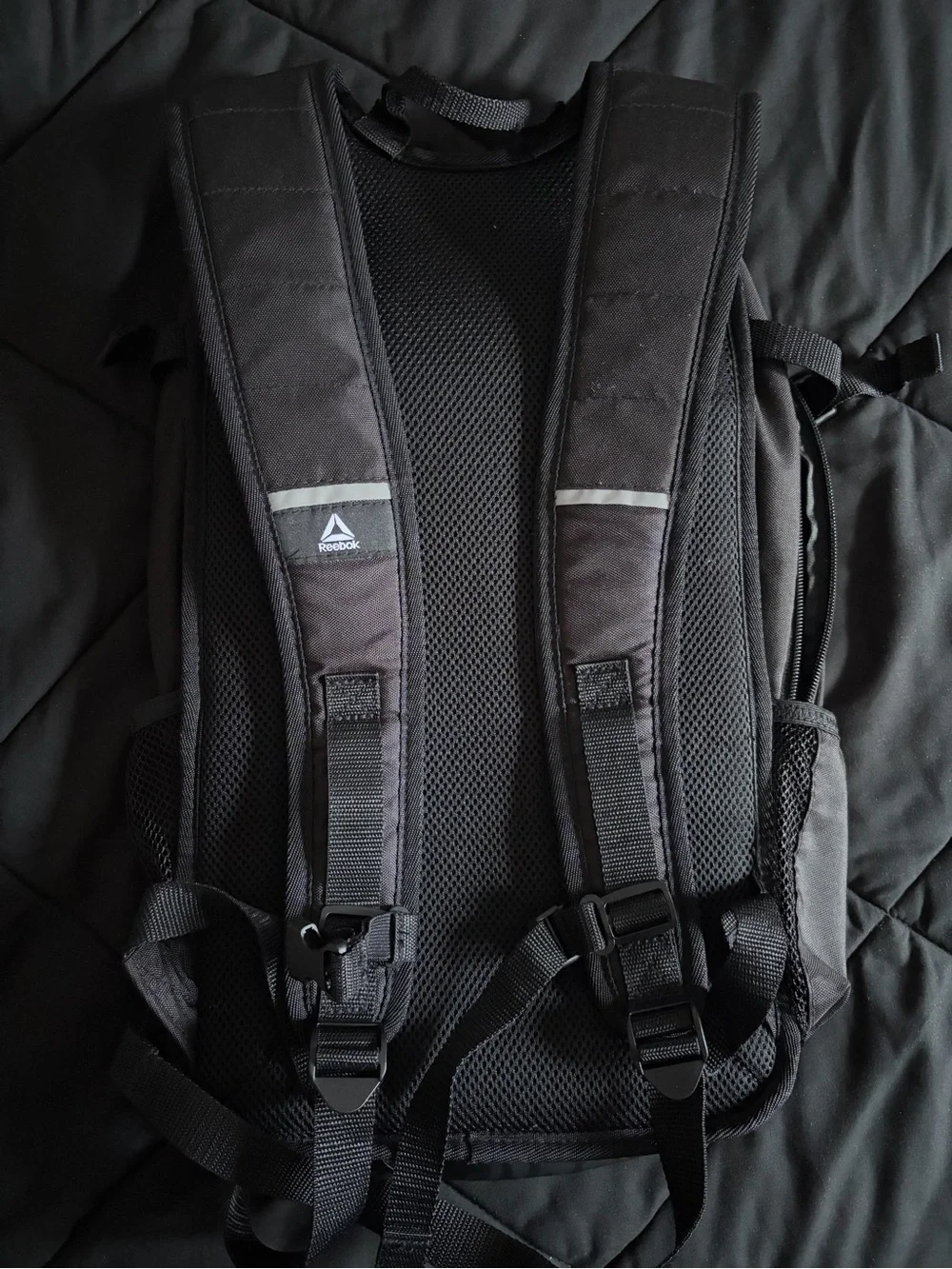 Reebok Black Bungee Front Pocket Backpack